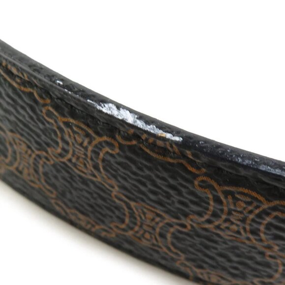 Auth CELINE Macadam Belt Black/Brown/Gold PVC/Metal - Picture 8 of 8